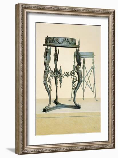 Reproduction of Three-Footed Tables, from the Houses and Monuments of Pompeii-Fausto and Felice Niccolini-Framed Giclee Print