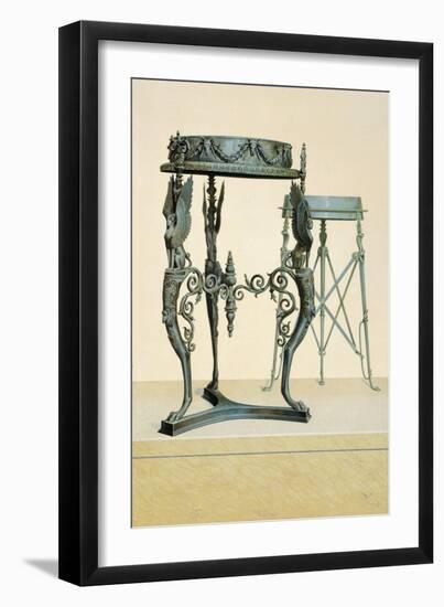 Reproduction of Three-Footed Tables, from the Houses and Monuments of Pompeii-Fausto and Felice Niccolini-Framed Giclee Print