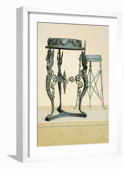 Reproduction of Three-Footed Tables, from the Houses and Monuments of Pompeii-Fausto and Felice Niccolini-Framed Giclee Print