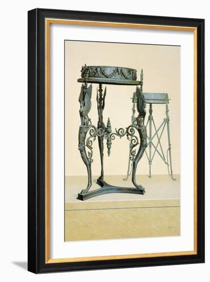 Reproduction of Three-Footed Tables, from the Houses and Monuments of Pompeii-Fausto and Felice Niccolini-Framed Giclee Print