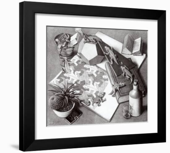 Reptiles-M^ C^ Escher-Framed Art Print