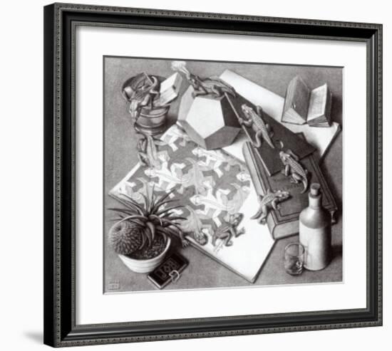 Reptiles-M^ C^ Escher-Framed Art Print