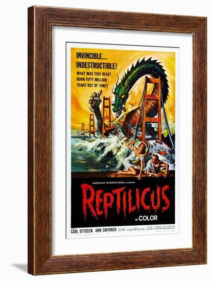 Reptilicus-null-Framed Art Print