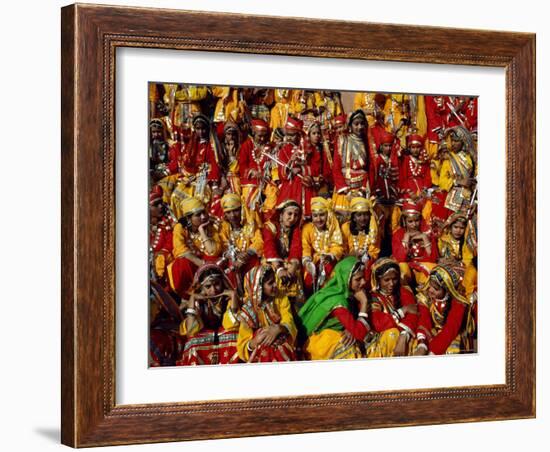 Republic Day Parade, People Dressed in Traditional Costume, Jaipur, Rajasthan, India-Steve Vidler-Framed Photographic Print