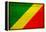 Republic of The Congo Flag Design with Wood Patterning - Flags of the World Series-Philippe Hugonnard-Framed Stretched Canvas