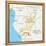 Republic of the Congo Political Map-Peter Hermes Furian-Framed Stretched Canvas