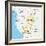 Republic of the Congo Political Map-Peter Hermes Furian-Framed Art Print