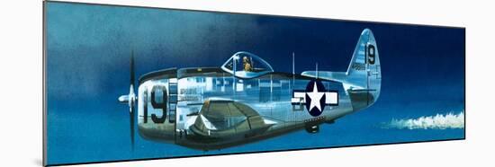 Republic P-47N Thunderbolt-Wilf Hardy-Mounted Giclee Print