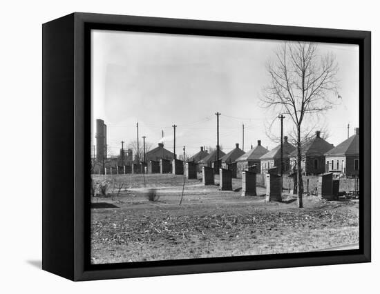 Republic Steel Company workers' houses and outhouses in Birmingham, Alabama, 1936-Walker Evans-Framed Premier Image Canvas