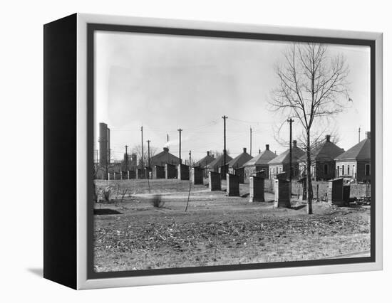 Republic Steel Company workers' houses and outhouses in Birmingham, Alabama, 1936-Walker Evans-Framed Premier Image Canvas
