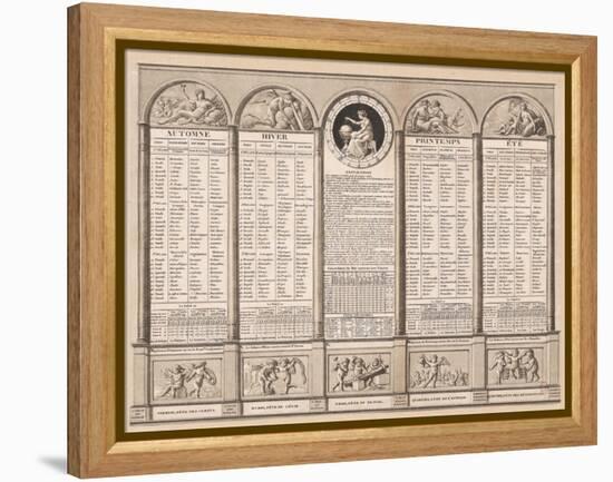 Republican Calendar, 1794-null-Framed Premier Image Canvas