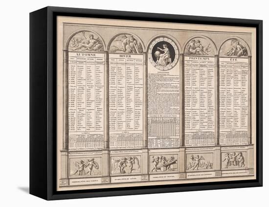 Republican Calendar, 1794-null-Framed Premier Image Canvas