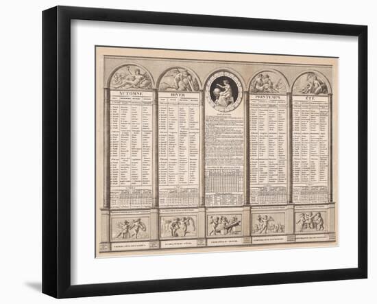 Republican Calendar, 1794-null-Framed Giclee Print