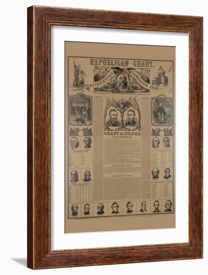 Republican Chart. Presidential Campaign, 1868-H. H. Lloyd-Framed Art Print