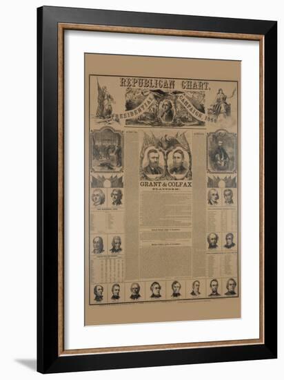 Republican Chart. Presidential Campaign, 1868-H. H. Lloyd-Framed Art Print