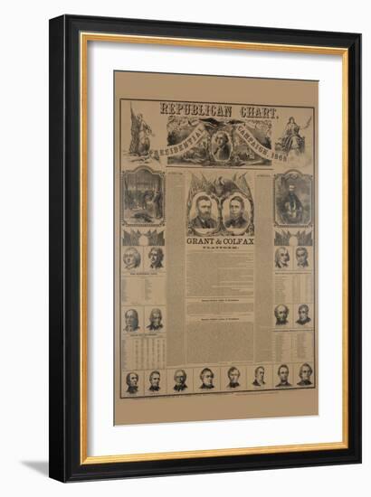 Republican Chart. Presidential Campaign, 1868-H. H. Lloyd-Framed Art Print