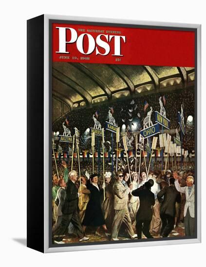 "Republican Convention," Saturday Evening Post Cover, June 19, 1948-John Falter-Framed Premier Image Canvas