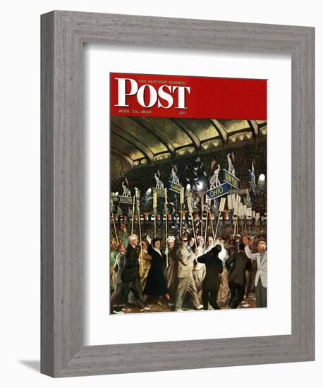 "Republican Convention," Saturday Evening Post Cover, June 19, 1948-John Falter-Framed Giclee Print