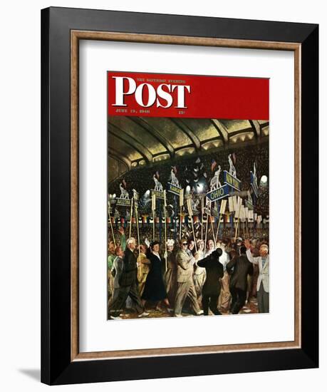 "Republican Convention," Saturday Evening Post Cover, June 19, 1948-John Falter-Framed Giclee Print