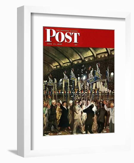 "Republican Convention," Saturday Evening Post Cover, June 19, 1948-John Falter-Framed Giclee Print