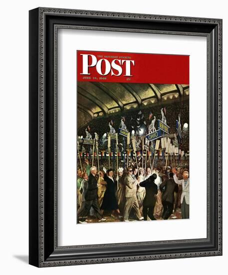 "Republican Convention," Saturday Evening Post Cover, June 19, 1948-John Falter-Framed Giclee Print