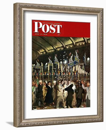 "Republican Convention," Saturday Evening Post Cover, June 19, 1948-John Falter-Framed Giclee Print