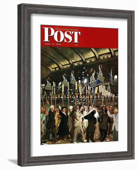 "Republican Convention," Saturday Evening Post Cover, June 19, 1948-John Falter-Framed Giclee Print