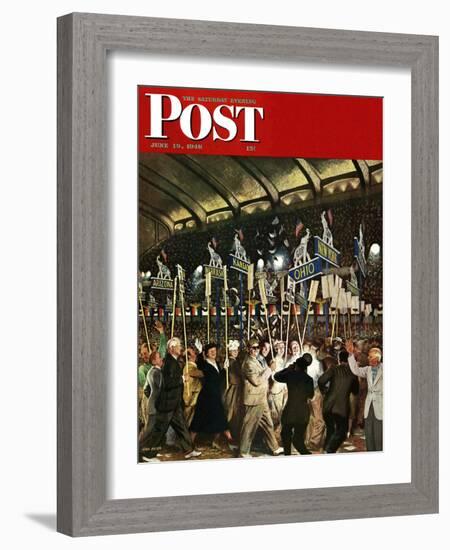 "Republican Convention," Saturday Evening Post Cover, June 19, 1948-John Falter-Framed Giclee Print