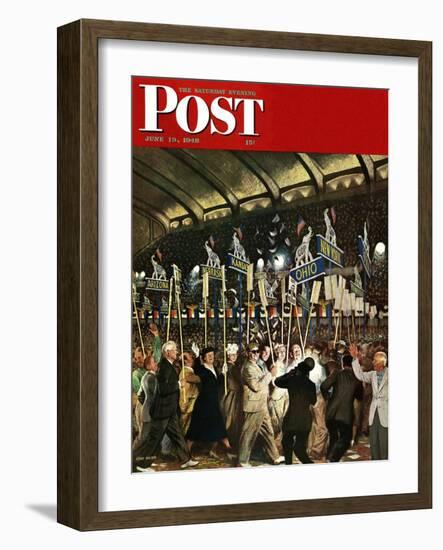 "Republican Convention," Saturday Evening Post Cover, June 19, 1948-John Falter-Framed Giclee Print