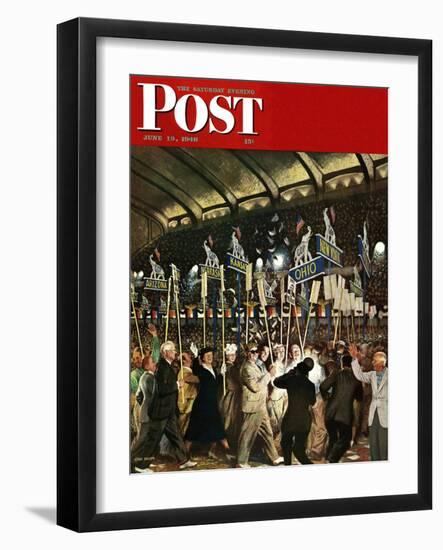 "Republican Convention," Saturday Evening Post Cover, June 19, 1948-John Falter-Framed Giclee Print