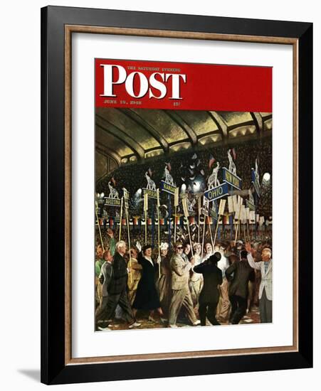 "Republican Convention," Saturday Evening Post Cover, June 19, 1948-John Falter-Framed Giclee Print