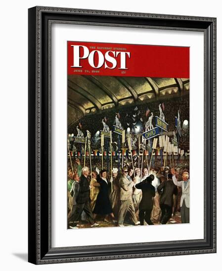 "Republican Convention," Saturday Evening Post Cover, June 19, 1948-John Falter-Framed Giclee Print