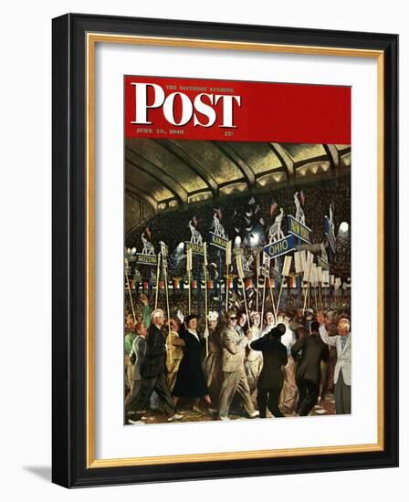 "Republican Convention," Saturday Evening Post Cover, June 19, 1948-John Falter-Framed Giclee Print