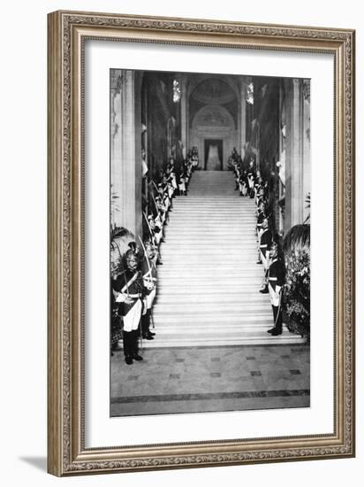 Republican Guards at a Reception, Town Hall, Paris, 1931-Ernest Flammarion-Framed Giclee Print