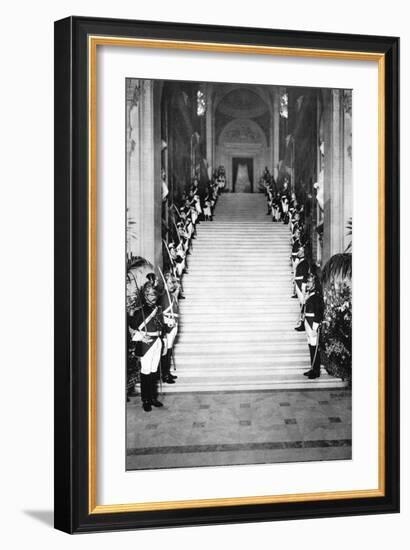 Republican Guards at a Reception, Town Hall, Paris, 1931-Ernest Flammarion-Framed Giclee Print