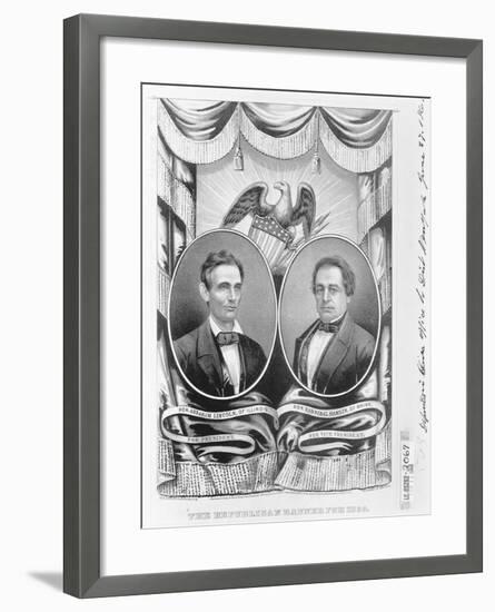 Republican Presidential and Vice Presidential Nominees of 1860-null-Framed Giclee Print