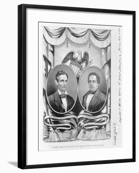 Republican Presidential and Vice Presidential Nominees of 1860-null-Framed Giclee Print