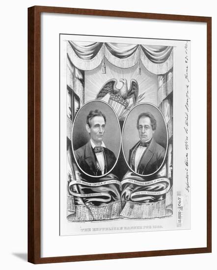 Republican Presidential and Vice Presidential Nominees of 1860-null-Framed Giclee Print