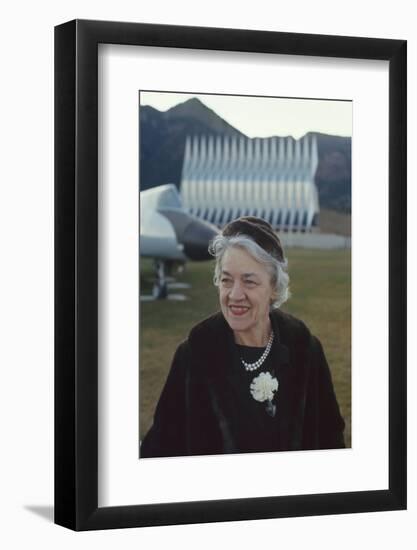 Republican Senator Margaret Madeline Chase Smith on Grounds of Air Force Academy, Denver, Co, 1963-Leonard Mccombe-Framed Photographic Print