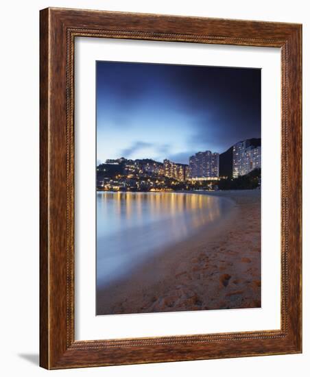 Repulse Bay Beach at Dusk, Hong Kong Island, Hong Kong, China, Asia-Ian Trower-Framed Photographic Print