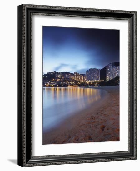 Repulse Bay Beach at Dusk, Hong Kong Island, Hong Kong, China, Asia-Ian Trower-Framed Photographic Print