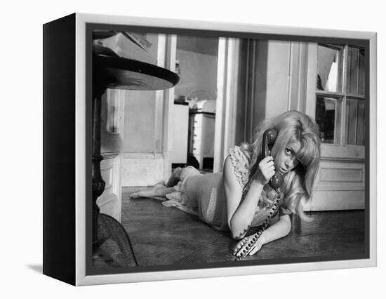 REPULSION, 1965 directed by ROMAN POLANSKI Catherine Deneuve (b/w photo)-null-Framed Stretched Canvas