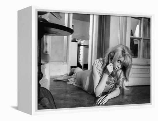 REPULSION, 1965 directed by ROMAN POLANSKI Catherine Deneuve (b/w photo)-null-Framed Stretched Canvas