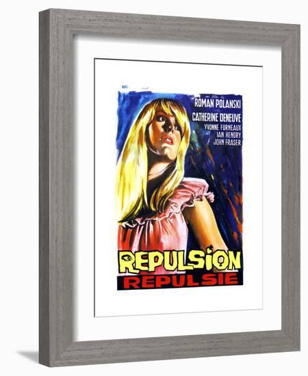 Repulsion, (AKA Repulsie), Belgian Poster Art, Catherine Deneuve, 1965-null-Framed Giclee Print