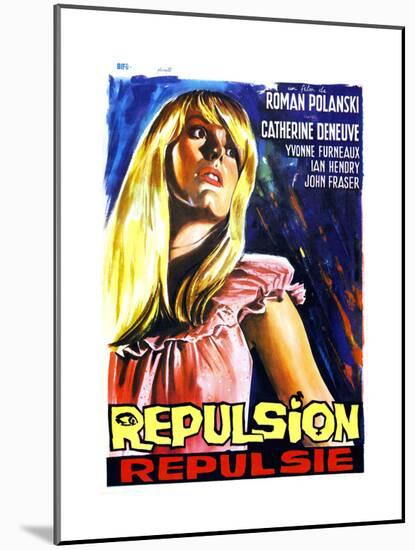 Repulsion, (AKA Repulsie), Belgian Poster Art, Catherine Deneuve, 1965-null-Mounted Giclee Print