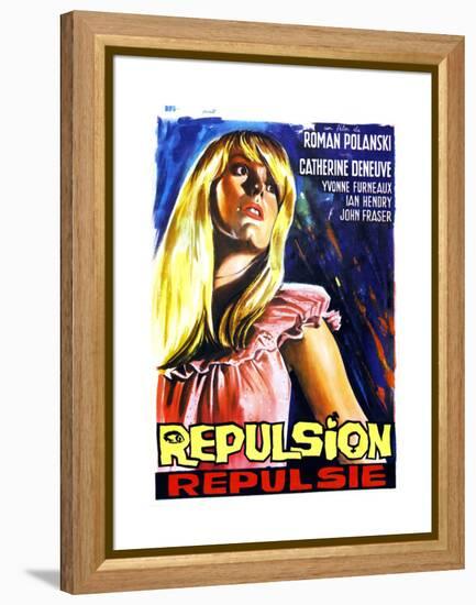 Repulsion, (AKA Repulsie), Belgian Poster Art, Catherine Deneuve, 1965-null-Framed Premier Image Canvas