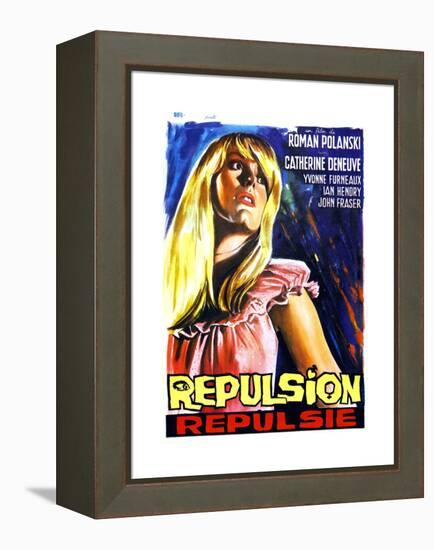 Repulsion, (AKA Repulsie), Belgian Poster Art, Catherine Deneuve, 1965-null-Framed Premier Image Canvas