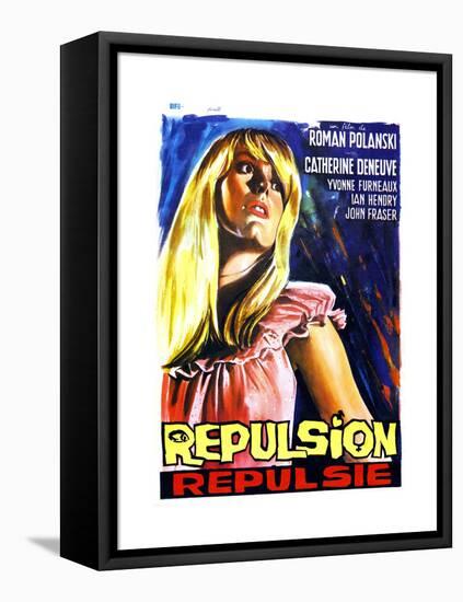 Repulsion, (AKA Repulsie), Belgian Poster Art, Catherine Deneuve, 1965-null-Framed Premier Image Canvas