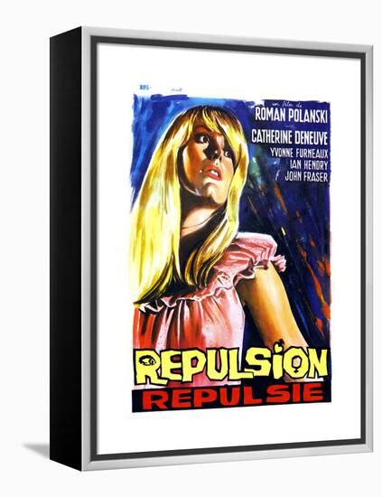 Repulsion, (AKA Repulsie), Belgian Poster Art, Catherine Deneuve, 1965-null-Framed Premier Image Canvas