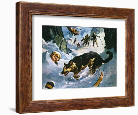 Rescue in the Snow-McConnell-Framed Giclee Print